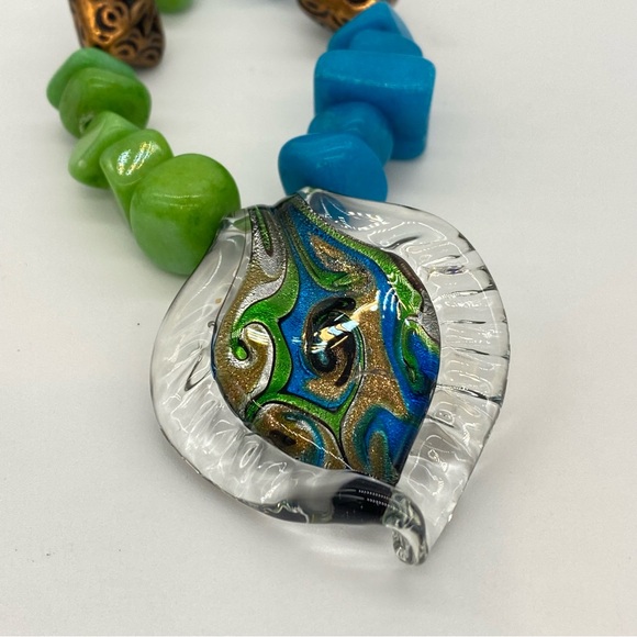 Artisan Jadeite and Beaded Necklace - Picture 6 of 8